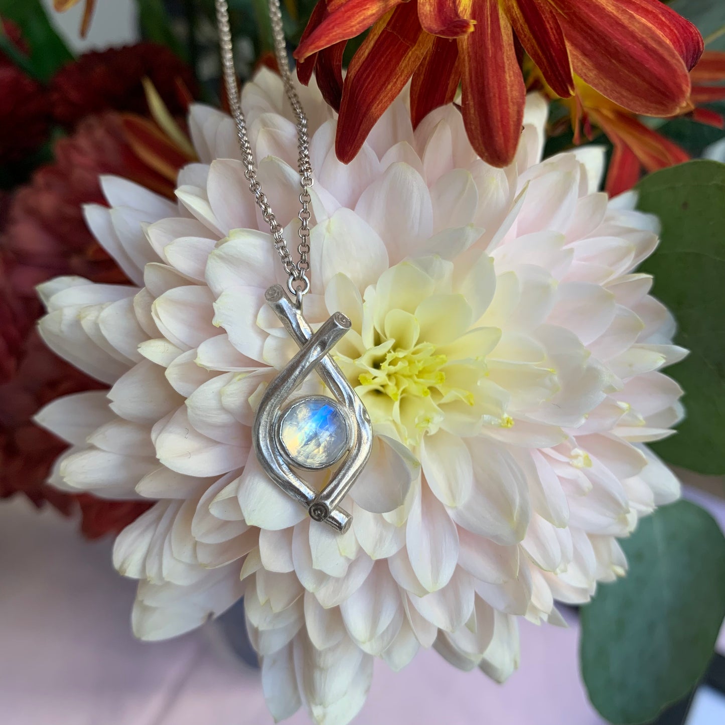Twig Necklace (Moonstone)