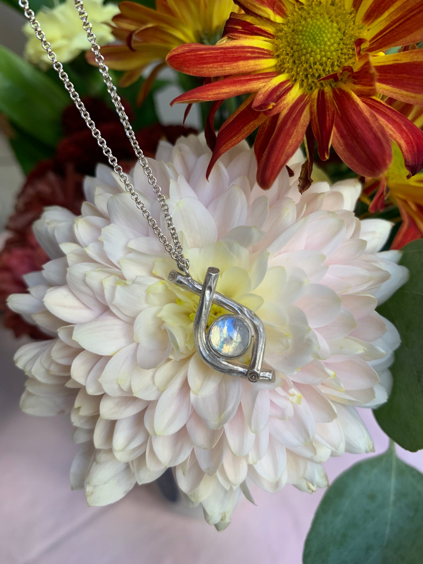 Twig Necklace (Moonstone)