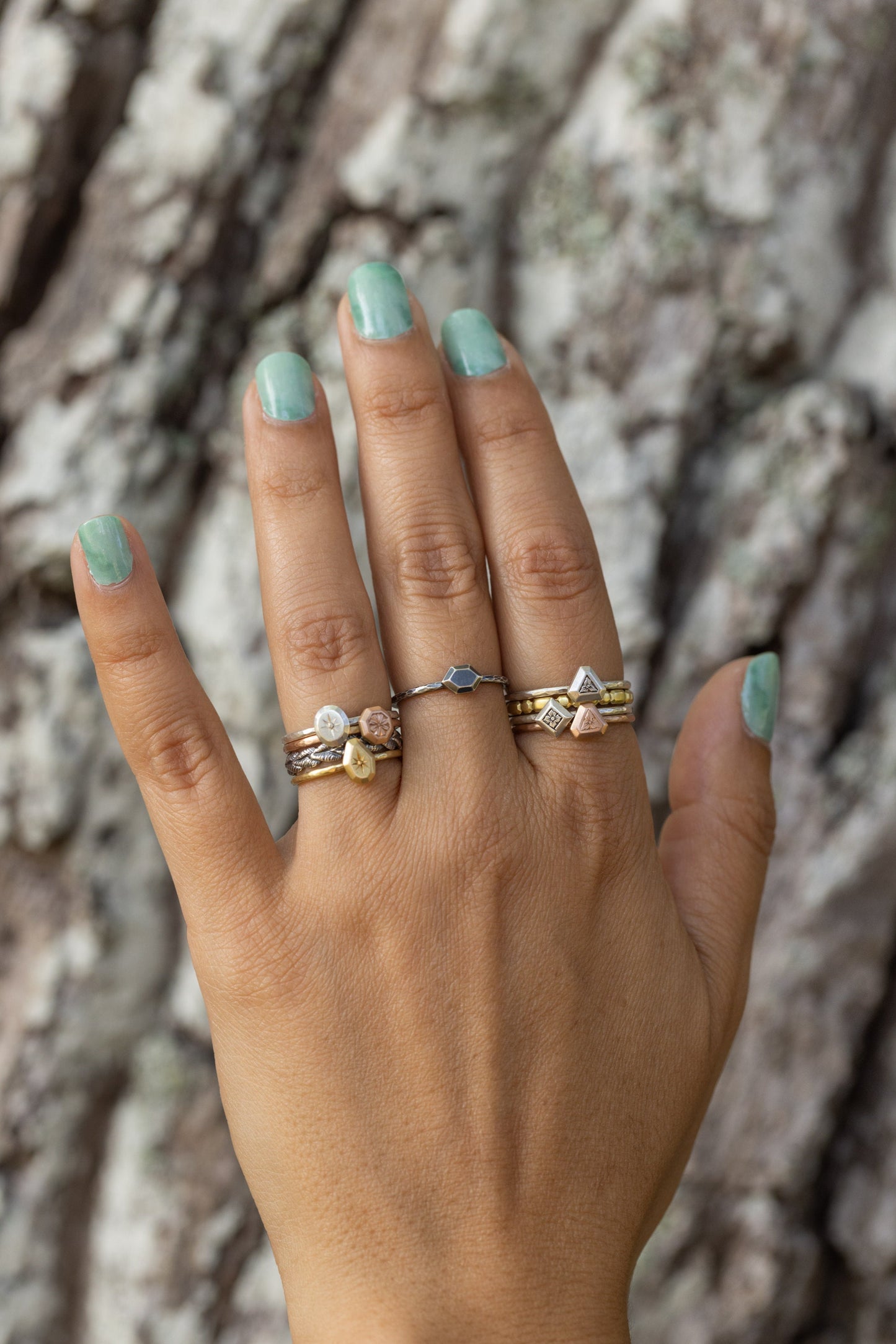 Mini Signet Stacker (rose gold)