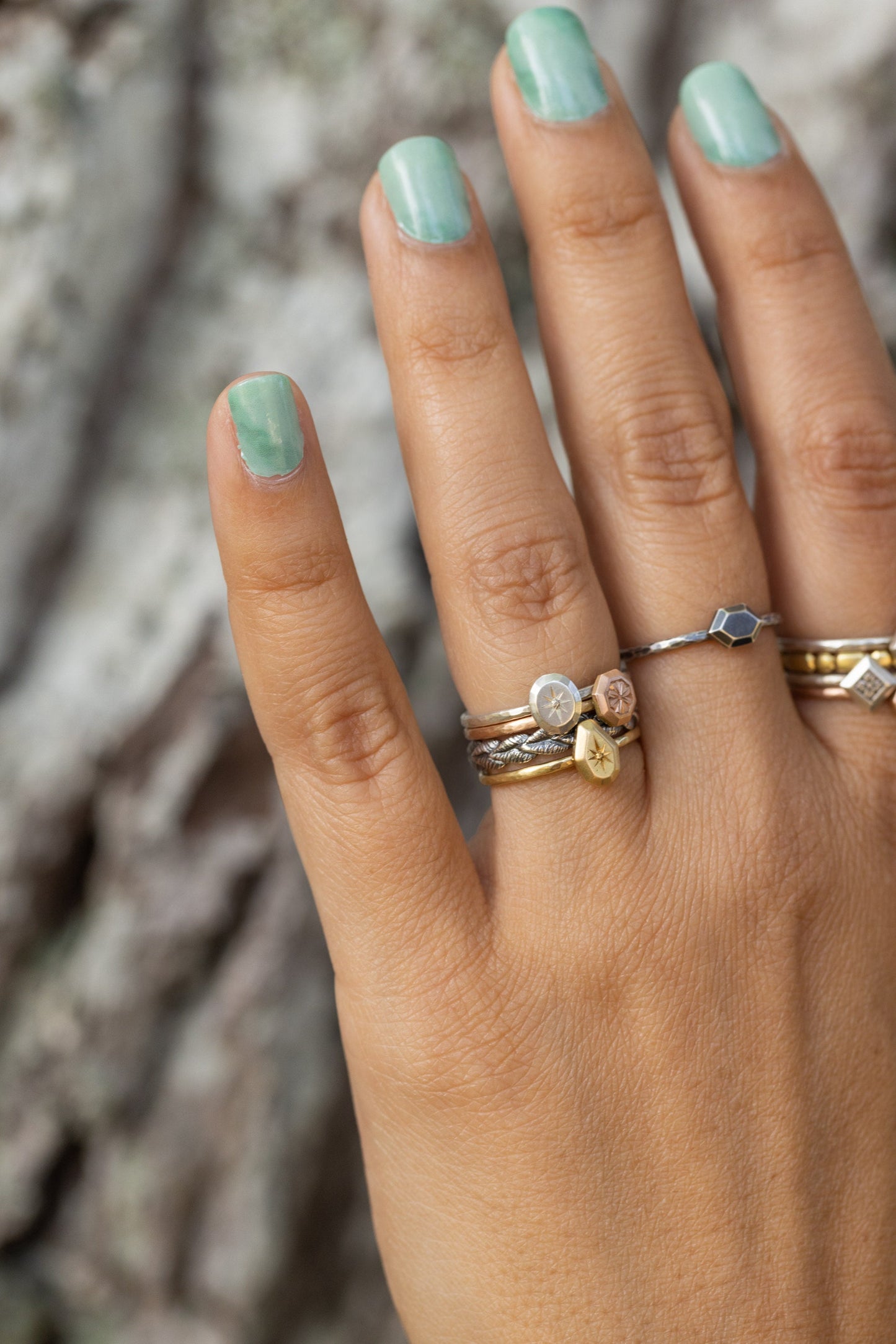 Mini Signet Stacker (rose gold)