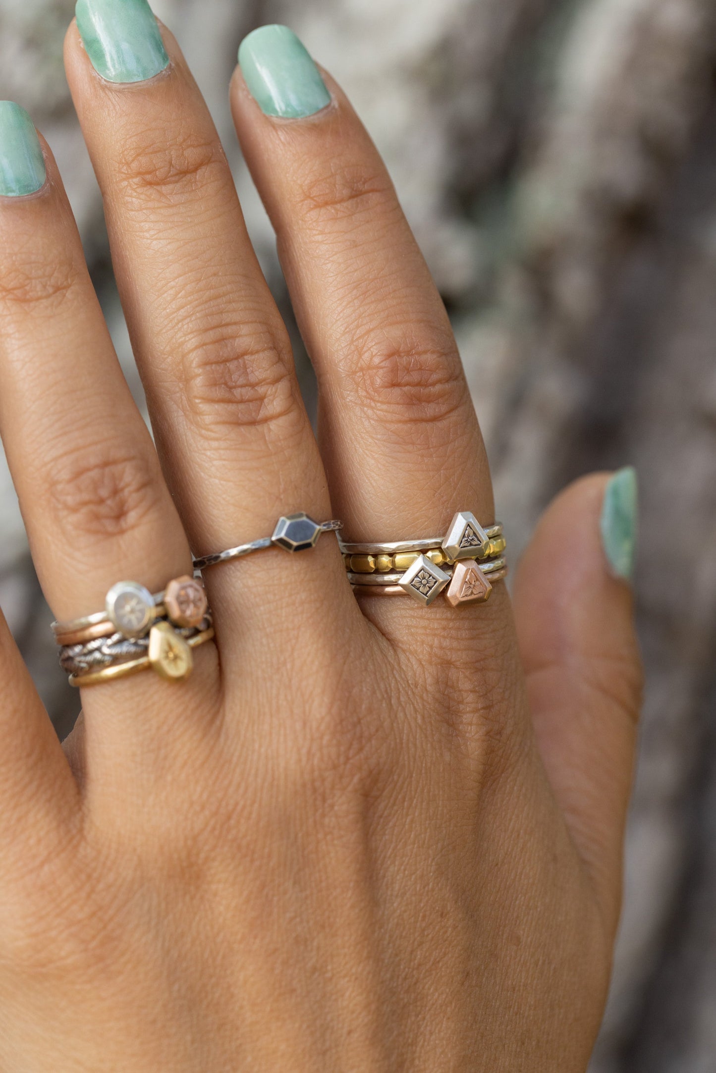 Mini Signet Stacker (yellow gold)